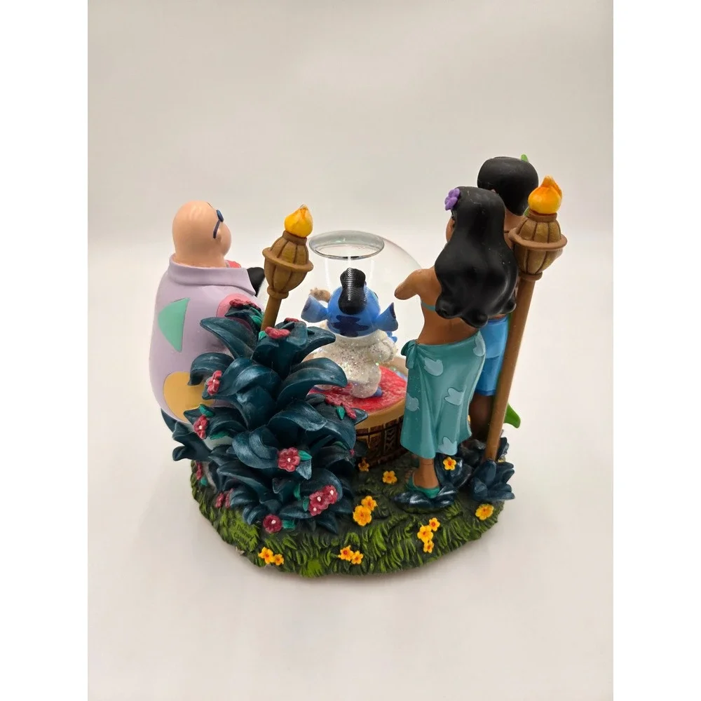 Disney Lilo & Stitch‎ Musical Snow Globe Elvis Ohana Beach Hound Dog READ FLAWED